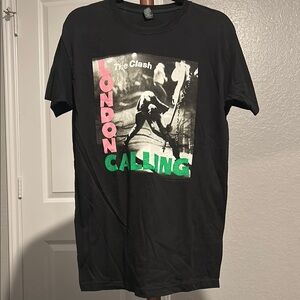 Unisex The Clash Black Graphic Band T-Shirt Size Medium |A180